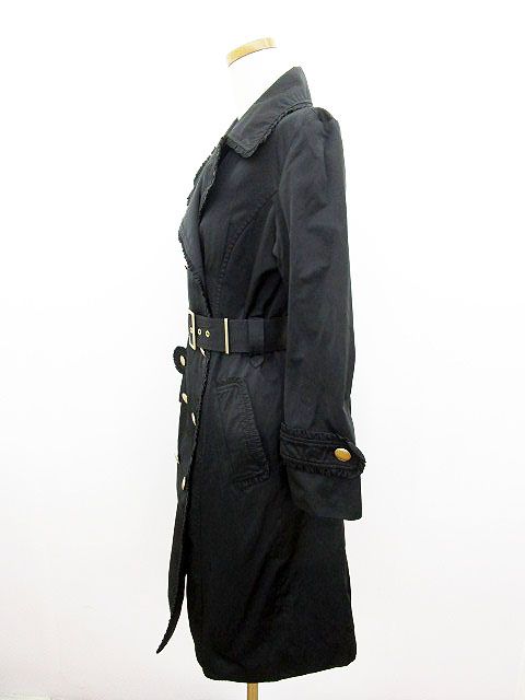 ダブルビー wb コート トレンチ フリル ベルト フ 38 黒 ブラック yt WWW_NOITHATQUANGTHANH_NET