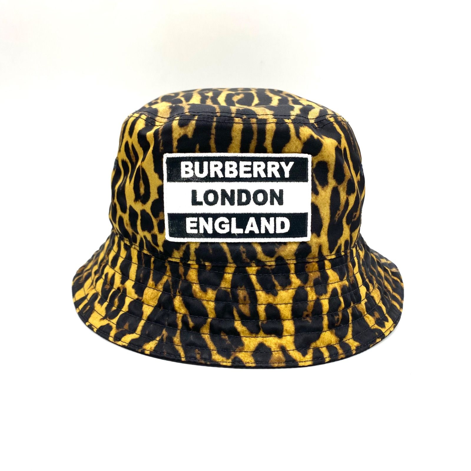 BURBERRY ヒョウ柄 黒 リバーシブル バケットハット BURBERRY バーバリー リバーシブル バケットハット レオパード ヒョウ