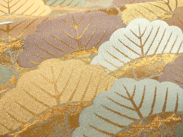 平和屋着物○綴れ 太鼓柄袋帯 立波松文 金銀糸 正絹 逸品 DAAX4548ps