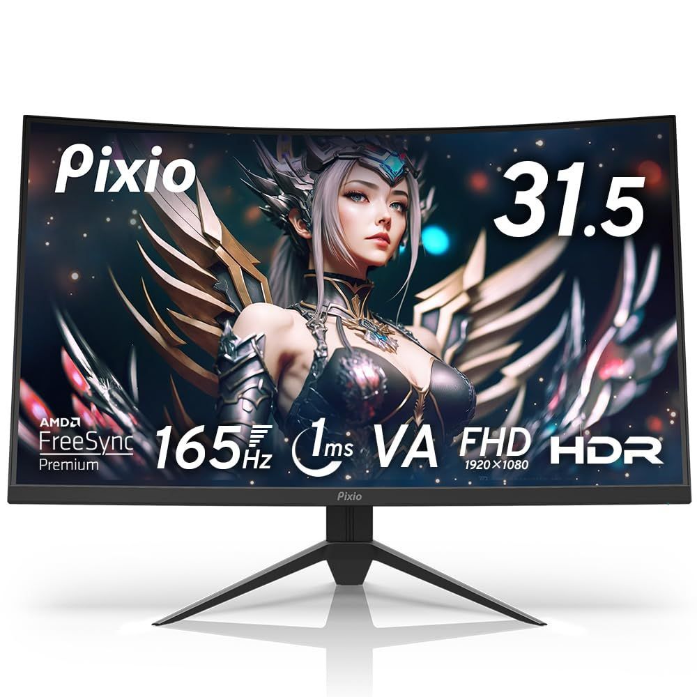 新着商品】1ms 165Hz VA FHD 31.5インチ ゲーミングモニター 湾曲