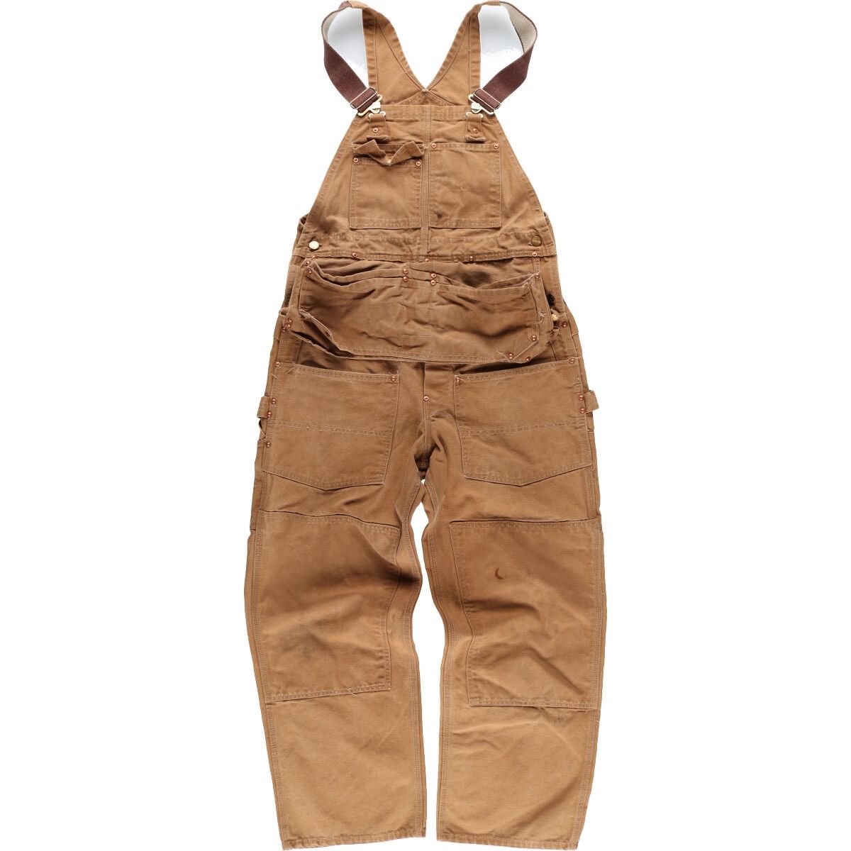 70s ヴィンテージ Carhartt ダブルニー オーバーオール オリジナル 70年代 70s アメリカ製 カーハート ストリート キャメル