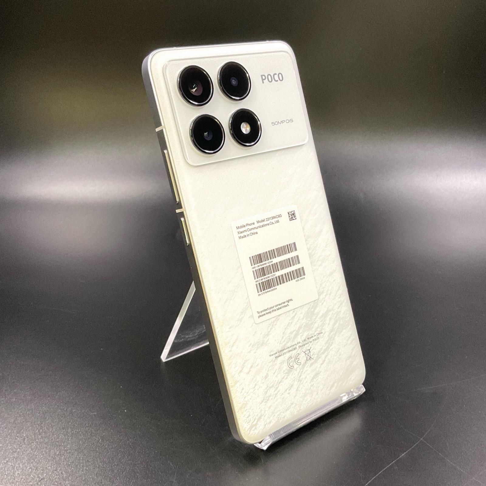 SALE，人気セール Xiaomi POCO F6 Pro 256GB ホワイト SIMフリー 23113RKC6G 白ロム 動作確認済【全額返金保証】【最速発送】 スマートフォン本体