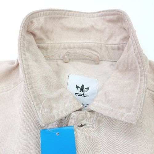 ◇ ◎ ●未使用● adidas アディダス ダメージ加工 シンプル RYU デニム 長袖 ジャケット サイズ2XL ベージュ メンズ E 