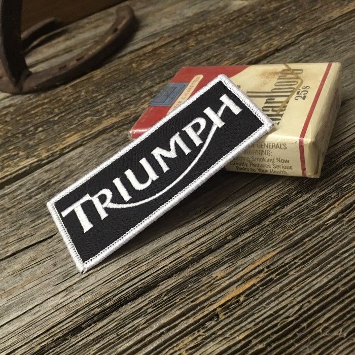 トライアンフ バイク ワッペン ◇ 長方形 TRIUMPH 英国バイク C114