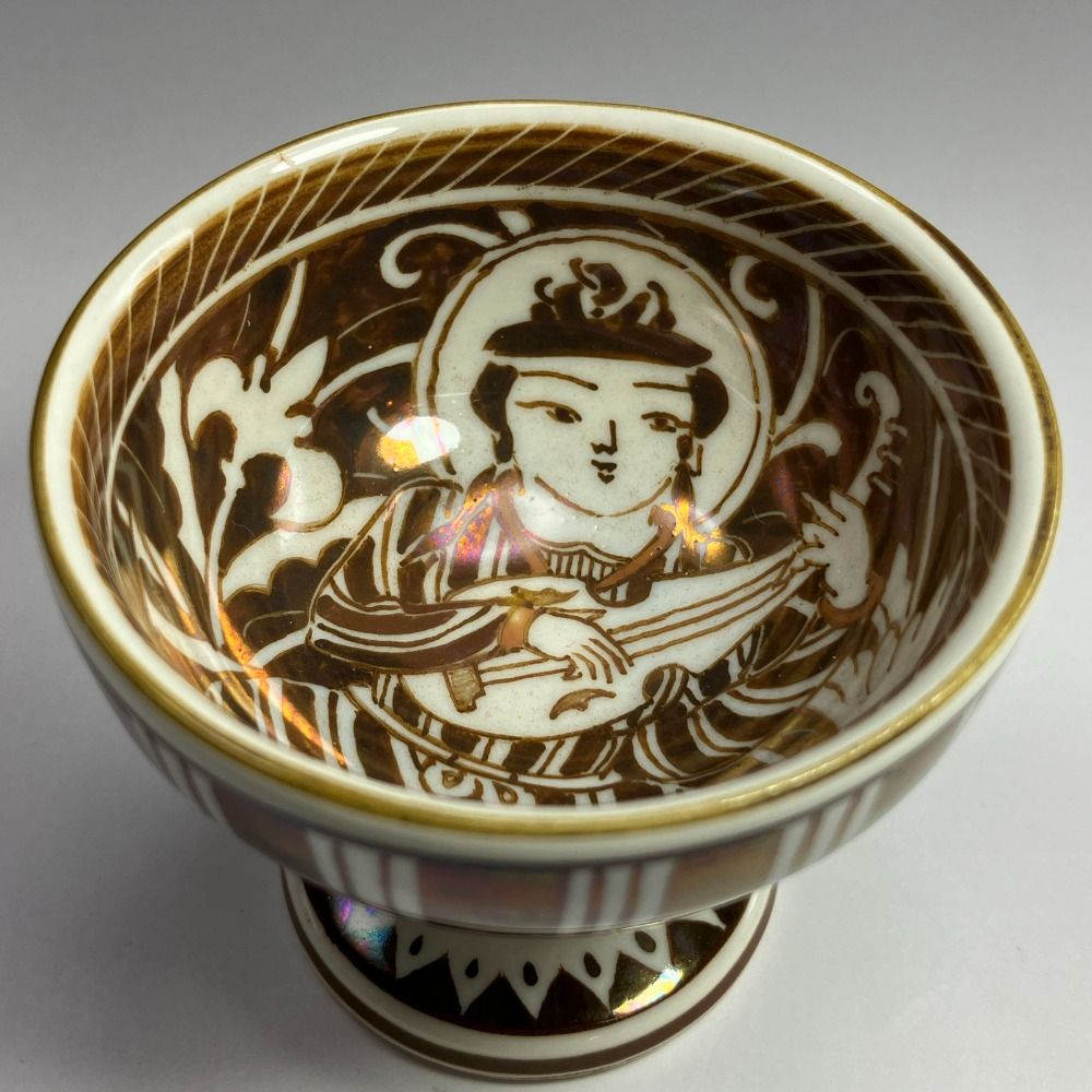 ラスター彩楽姫文高杯