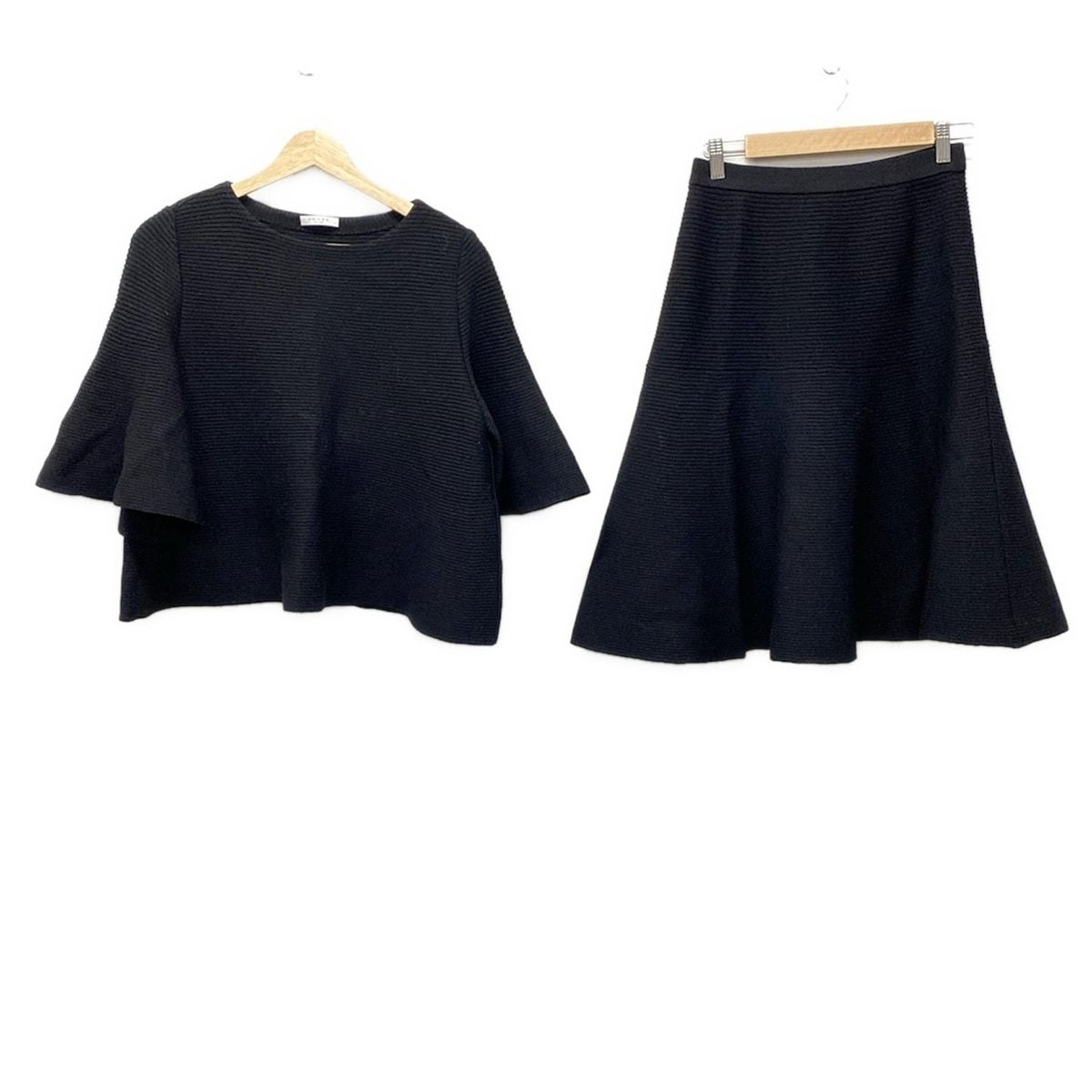 100％品質保障！ ADORE アドーア スカートセットアップ レディース - 黒 ニット ウエストゴム