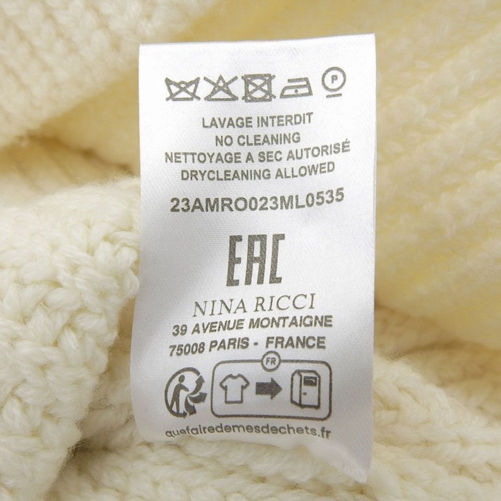 良品 23AW NINA RICCI ニナリッチ ウール 長袖 タートルネック