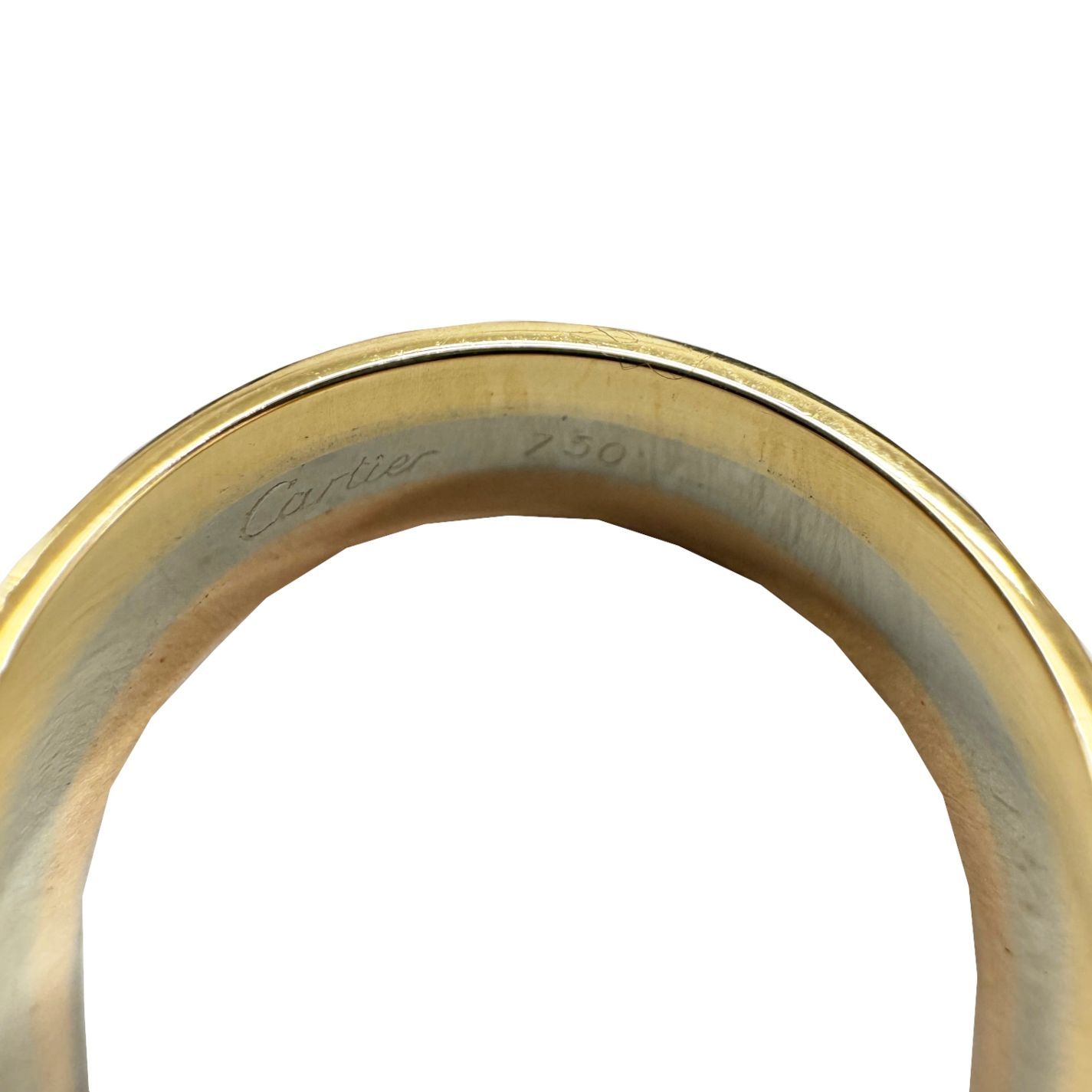 磨き済み■カルティエ Cartier リング 2C K18YG 美品 アクセサリー（指） 中古Cartier カルティエ 2Cリング 2Cダイヤリング 750 K18YG K18PG