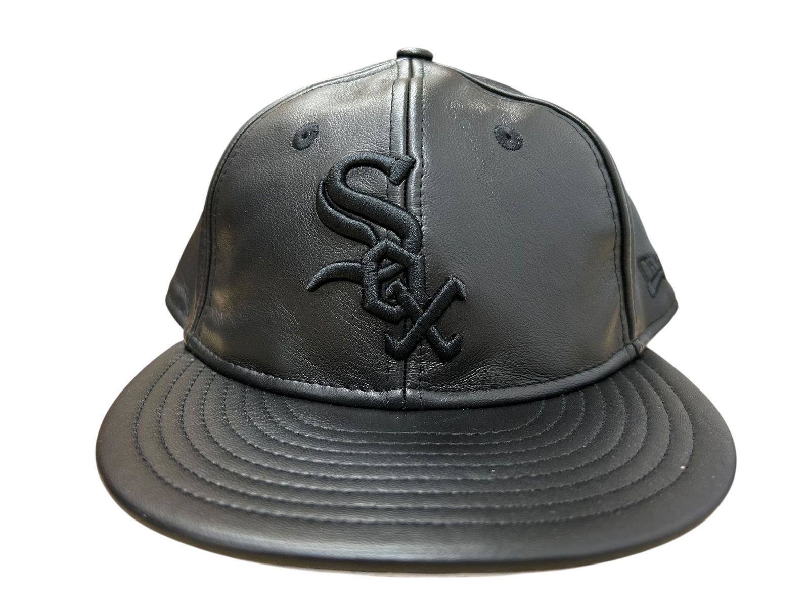 NEWERA ニューエラ レザーキャップ GENUINE LEATHER CAP 本革 MLB シカゴ ホワイトソックス 60585329 F ブラック メンズ|027