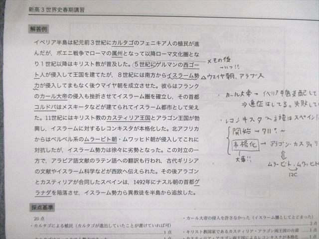 VC02-117 鉄緑会 世界史内部 テキスト通年セット 【テスト計10回分付き】 2022 計3冊 25S0D