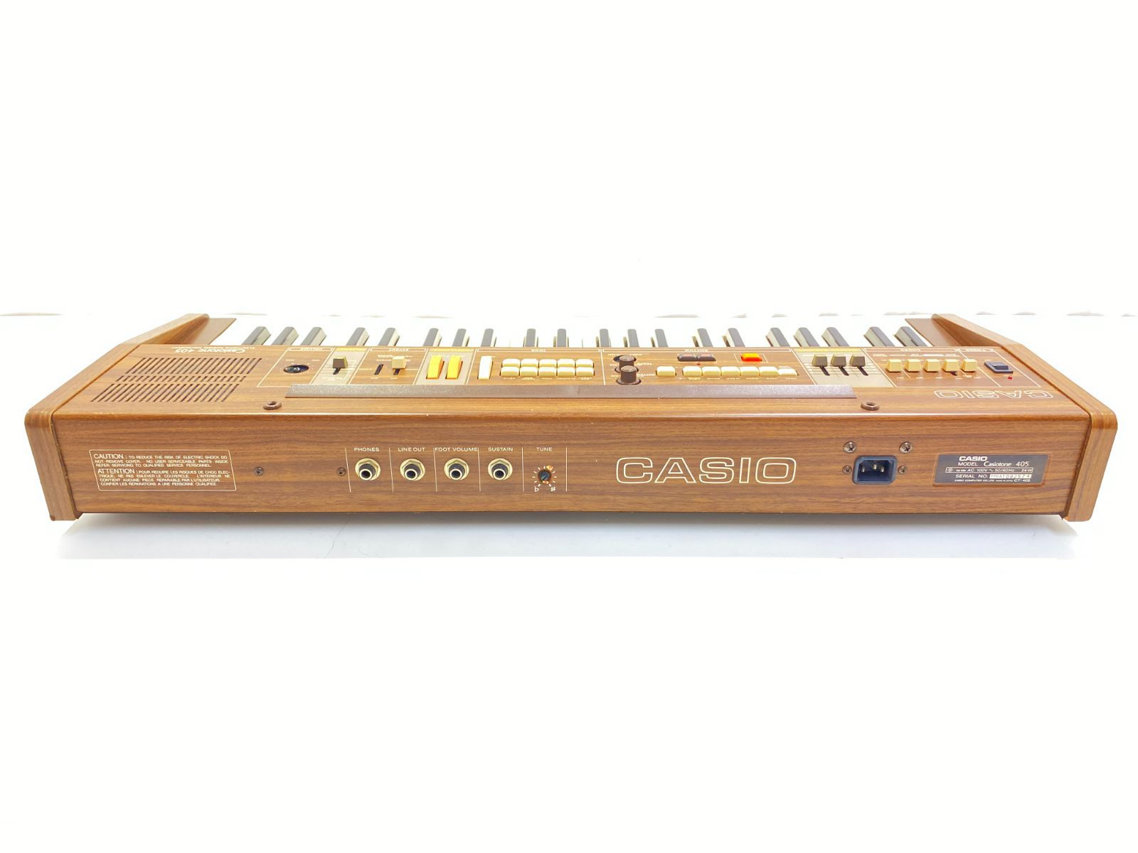 希少 CASIO カシオトーン Casiotone CT-405 シンセサイザー 希少な木目・ヴィンテージ】 CASIO カシオ Casiotone405 カシオ