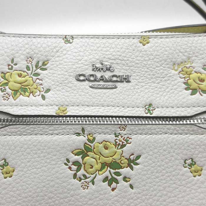 コーチ ショルダーバッグ COACH ミニ ローワン レザー フローラル  