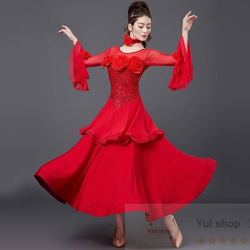 社交ダンスドレス スタンダードドレス 競技 デモ用 ルンバオーダーメイド