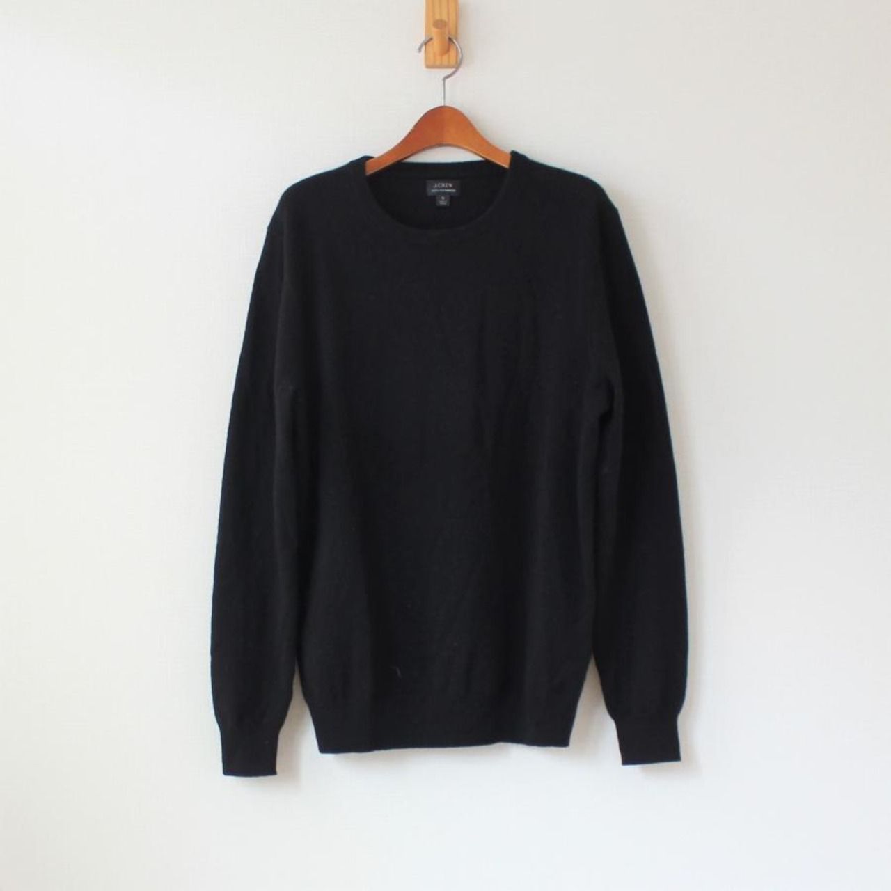 J.CREW ジェイクルー カシミヤ100% ニット クルーネック 黒 S （w-1320906）