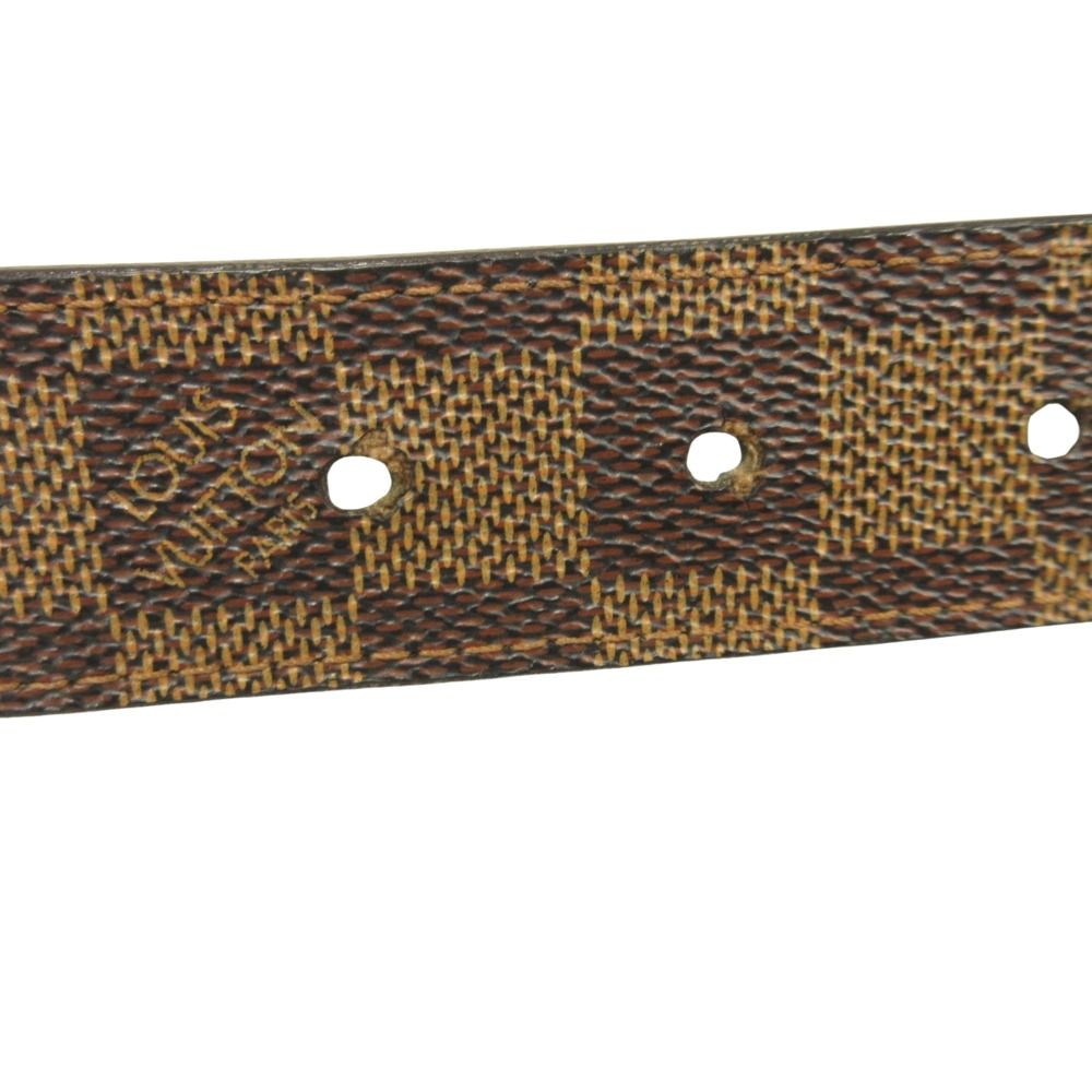 ルイ ヴィトン ダミエ サンチュール キャレ ベルト M6802 ブラウン