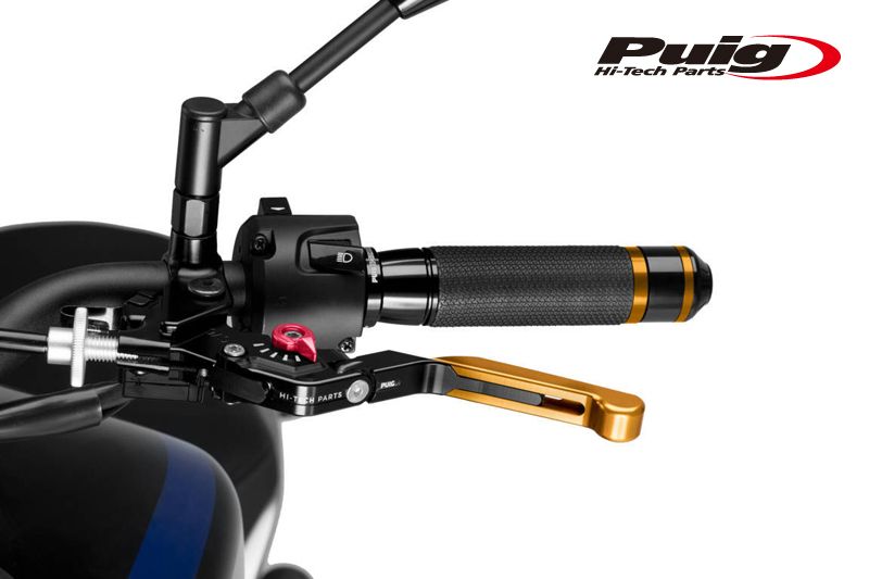 Puig(プーチ) 24ONR  EXTENDABLE FOLDABLE CLUTCH LEVER 3.0 GOLD/RED （全長調整/可倒タイプ）