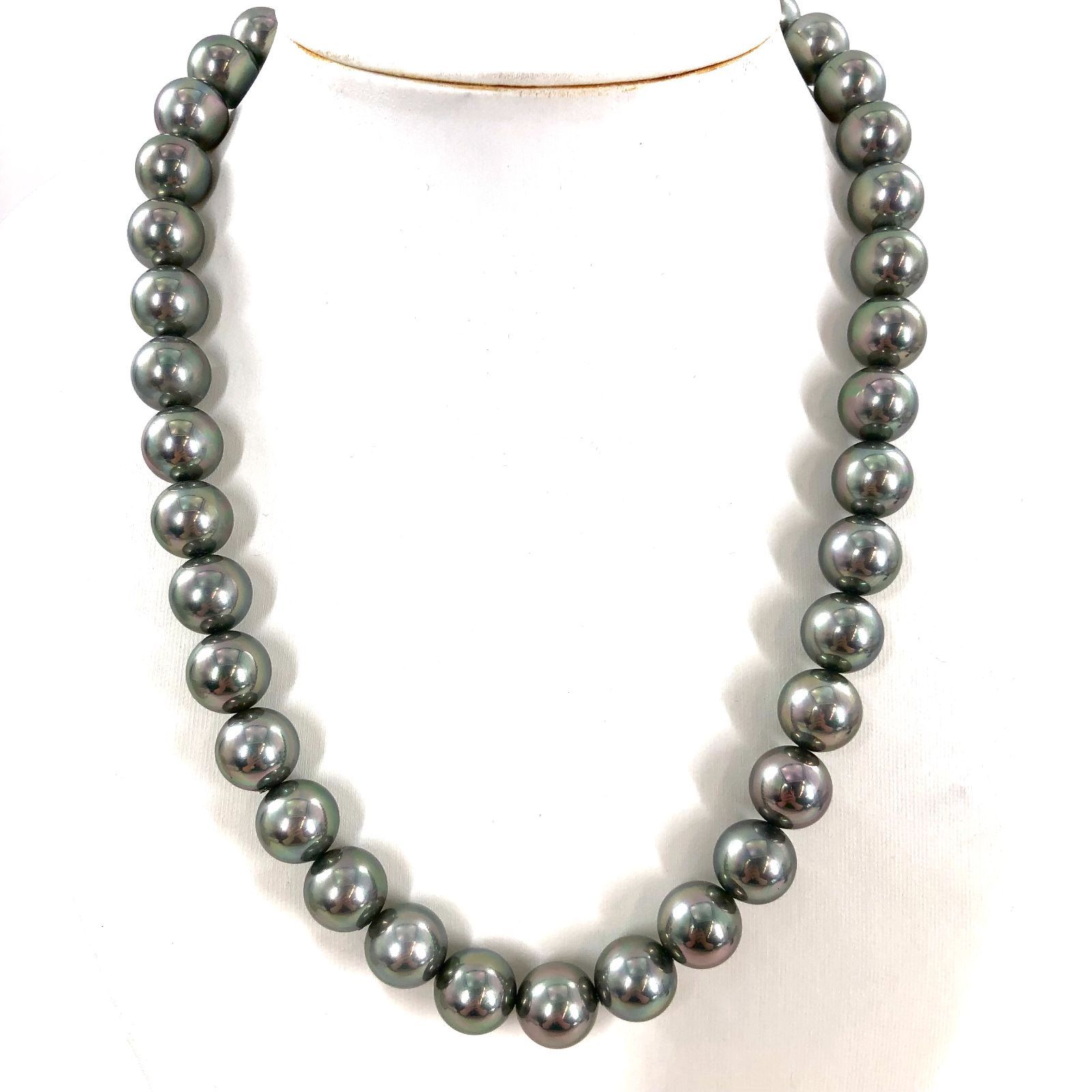 黒蝶真珠 ブラックパール ネックレス イヤリング シルバー 8.1mm