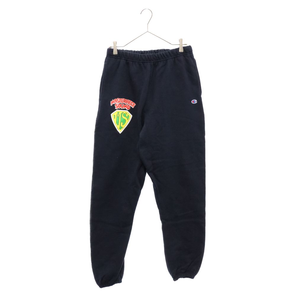CHAMPION (チャンピオン) MASTERPICESOUND 12oz REVERSE WEAVE SWEAT PANTS ロゴプリント リバースウィーブ スウェットパンツ ネイビー