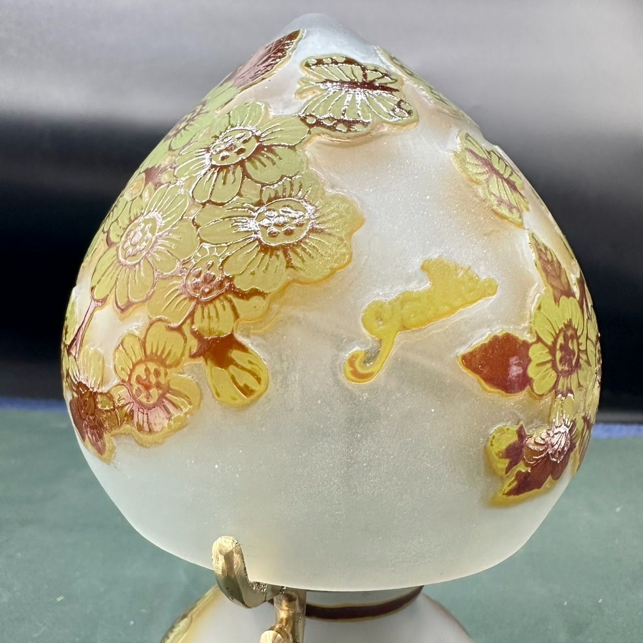 江戸切子作家 山田輝雄 作ガラス花器 オブジェ 伝統工芸 アート