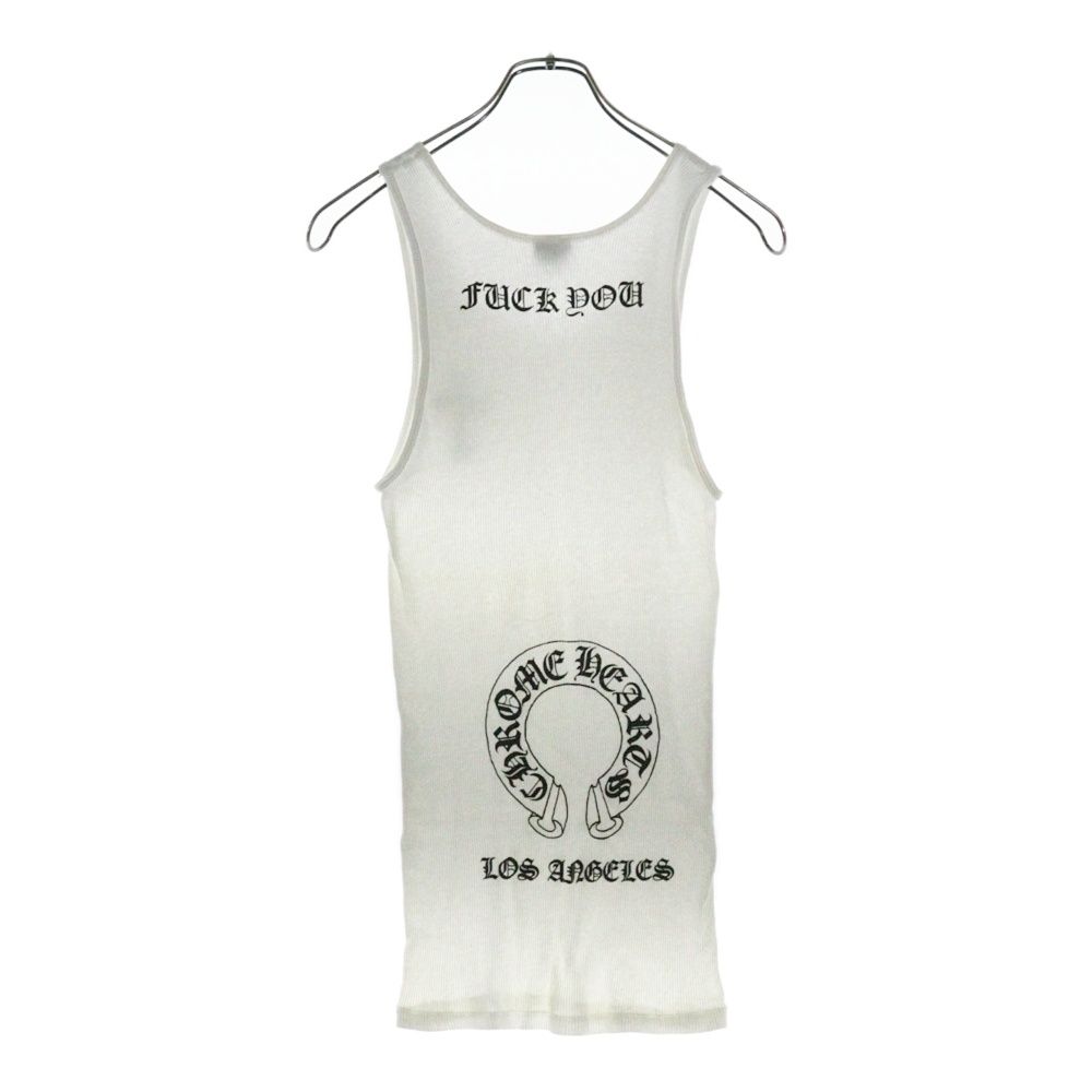 クロムハーツ　タンクトップ　Mサイズ　サイドロゴ ファックユー　ノースリーブ CHROME HEARTS クロムハーツ（原本無） fuck you ロゴ クロス