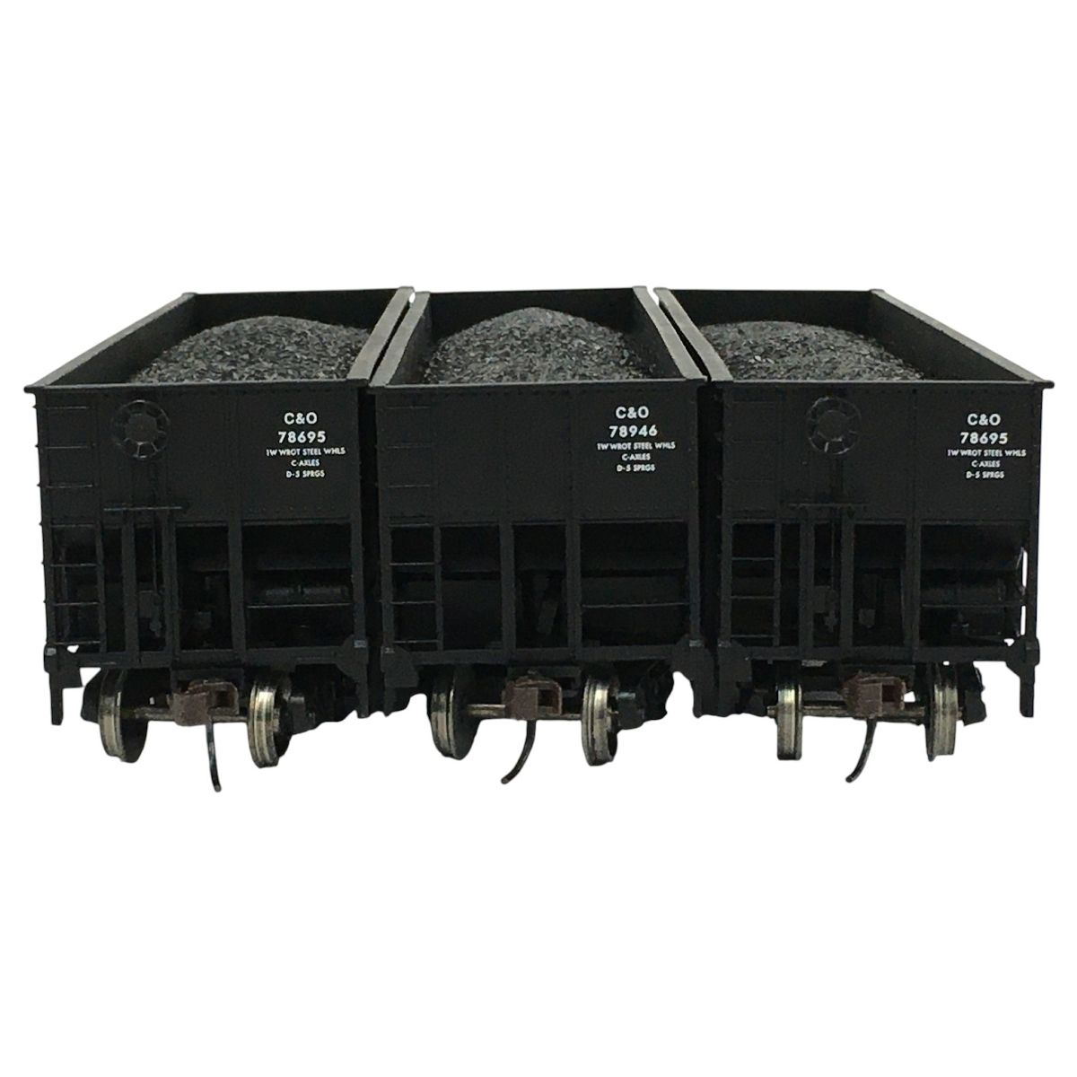 良い Bachmann チェサピーク-オハイオ 78695 78946 HO トン3ベイコールホッパー車 C-O 3両セット 鉄道模型 N10536352