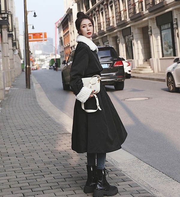 ステンカラーコート ロング丈コート 可愛い 冬服 レディース