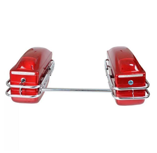 送料無料 汎用モデル両側箱K6汎用対箱太子掛け箱対箱工具箱ライト付きトランクバイクサイド箱