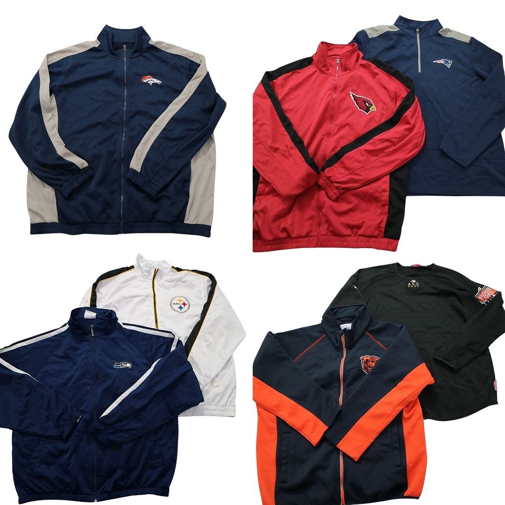 古着卸 まとめ売り プロチーム ジャージ/トラックジャケット 7枚セット (メンズ XL ) NFL ベアーズ スティラーズ 中古 古着 MY4130