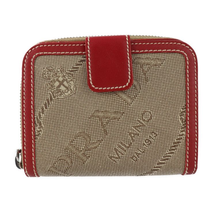 PRADA プラダ 二つ折り財布 1M0605 ロゴジャガード レザー CORDA ROSSO 