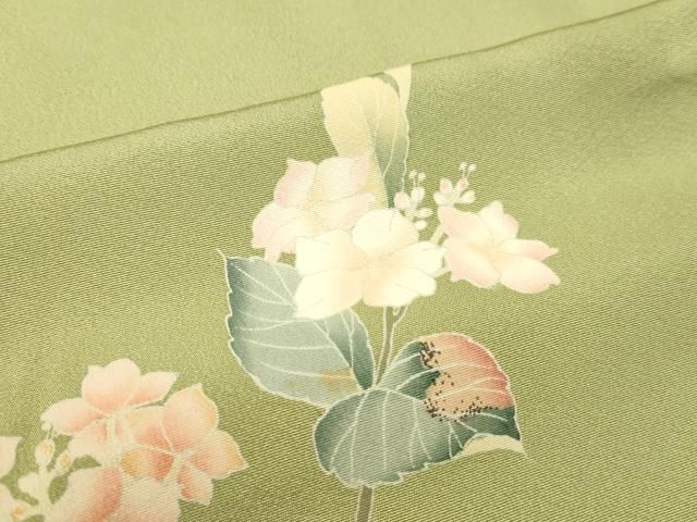 平和屋着物○京友禅 伝統工芸士 坂東峰彩 訪問着 枝花文 暈し染め 正絹  