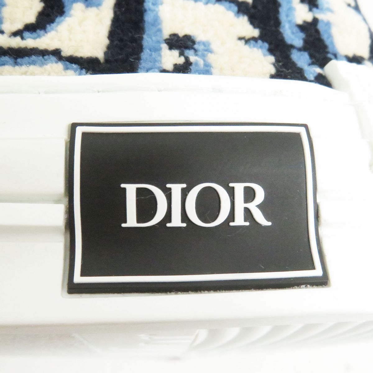 未使用品□DIOR/ディオール オム B23 オブリーク タペストリー ロゴ総柄 ロートップ スリッポン/スニーカー ブルー/ベージュ 41 イタリア製  - メルカリ