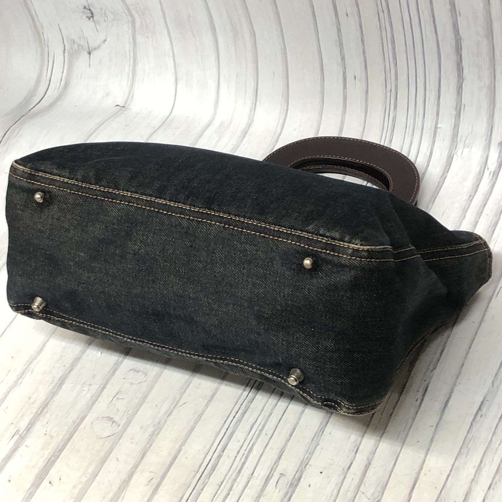 m001 X(80) FENDI フェンディ トートバッグ デニム レザー