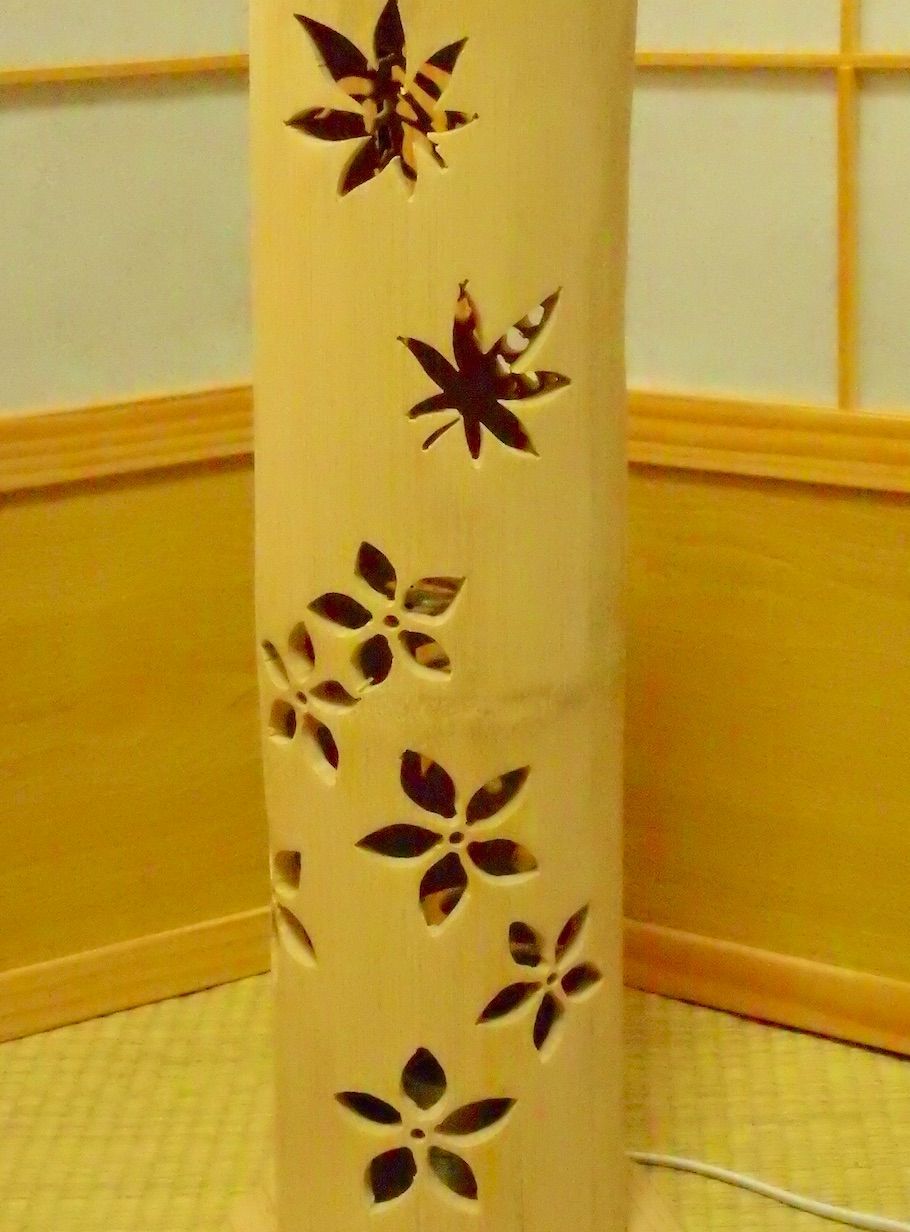 ◇両面彫◇竹灯り・竹あかり・竹灯籠 ～～ 癒しの灯り ☆季節の水