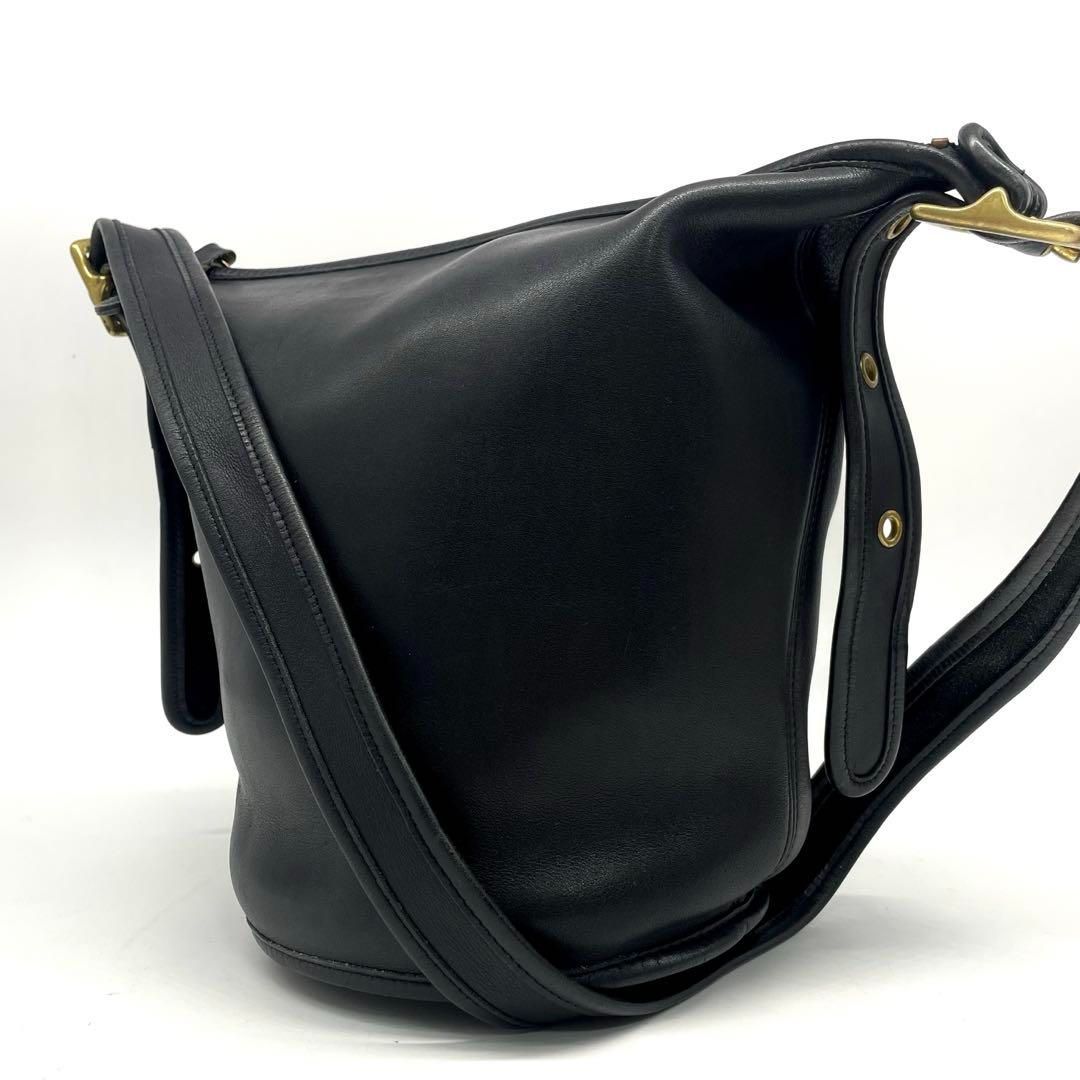 OLD COACH オールドコーチ 9953 ワンショルダーバッグ 斜め掛け バケツ型 ヴィンテージ レザー 黒