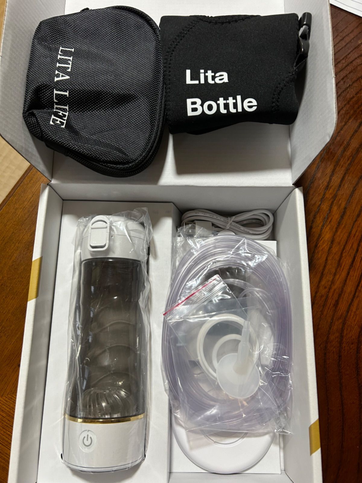 Lita水素デュアルボトル 水素水ボトル 保証書付