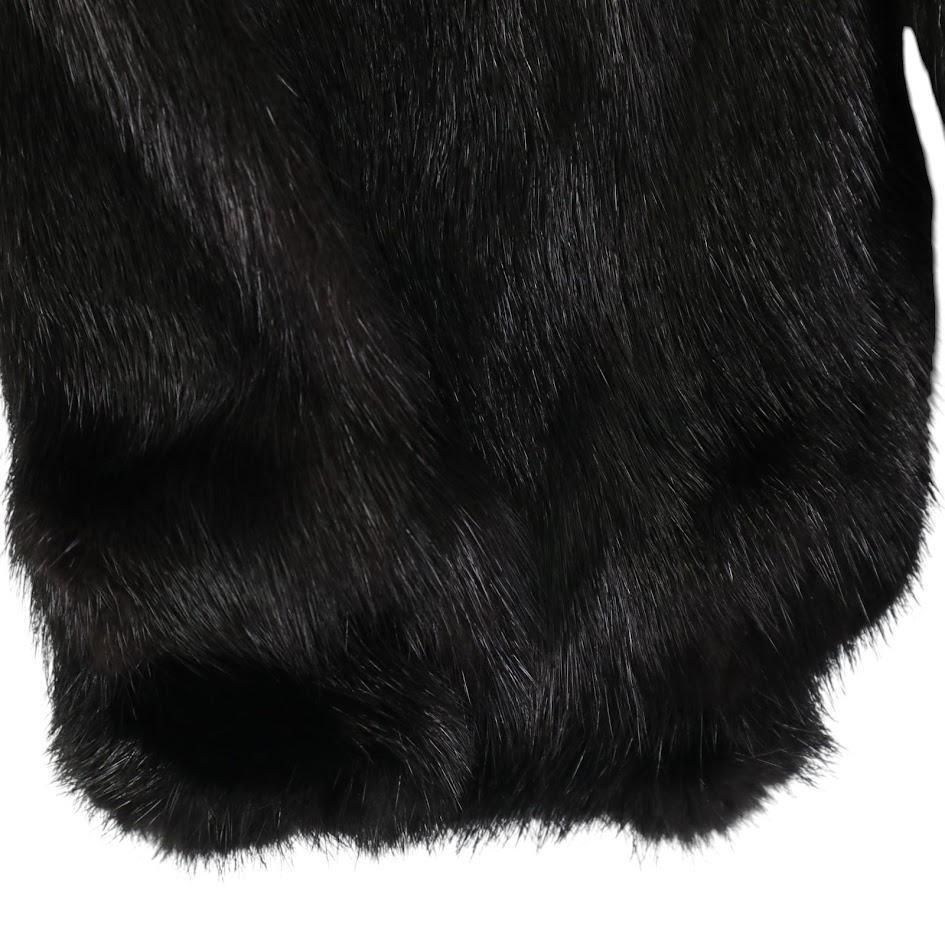 【希少】MESSALA SAGA MINK 毛皮コート　ファーコート　銀タグ　黒 希少】MESSALA SAGA MINK 毛皮コート ファーコート XL 13 銀サガ 銀