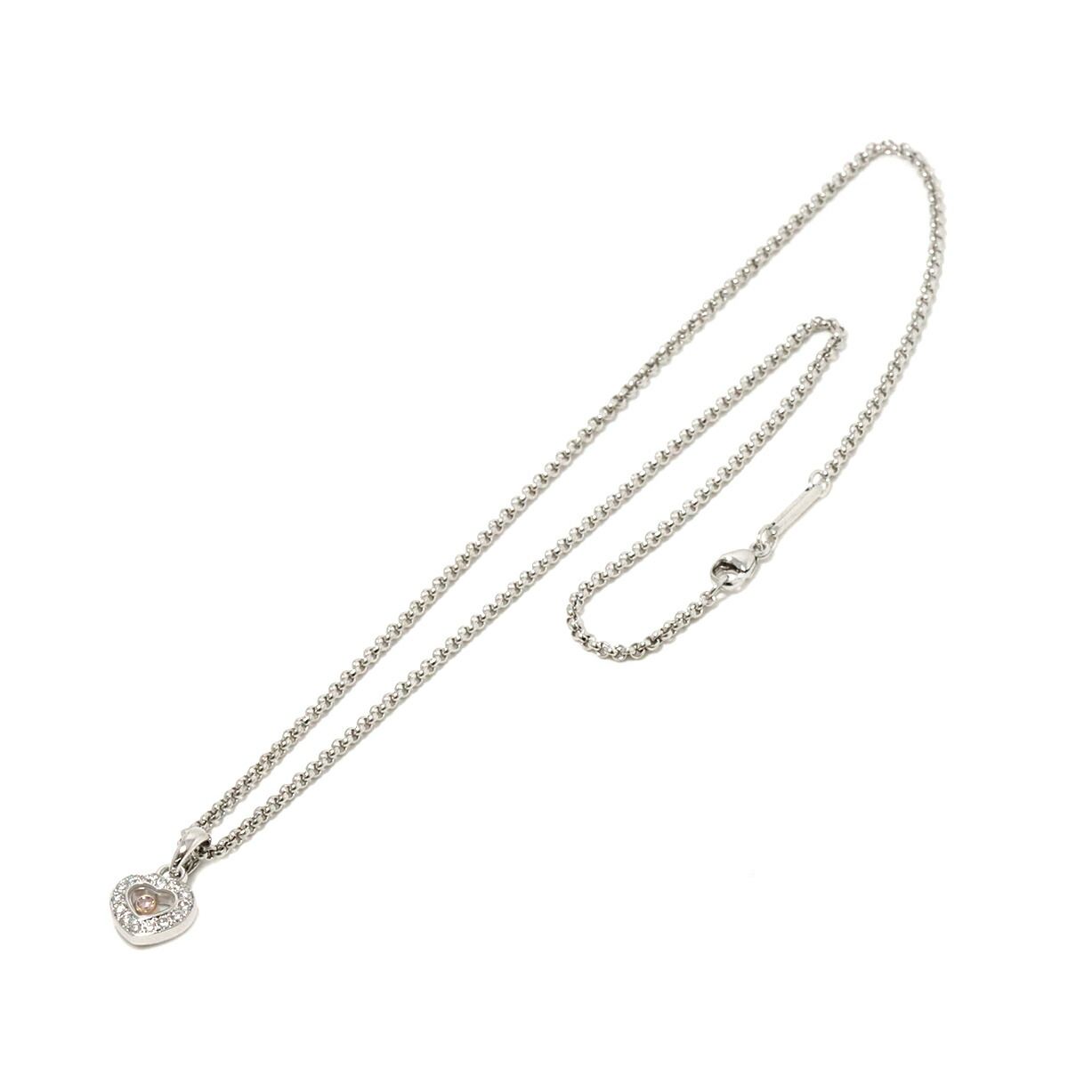 ショパール Chopard ハッピーダイヤ ハート ネックレス 42cm K18 WG PG 750 Happy Diamond Necklace【 証明書付き】 90253069 - メルカリ