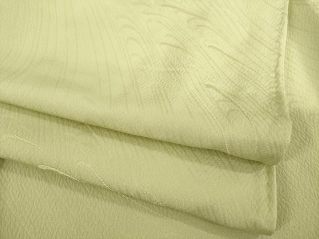 平和屋着物●上質な色無地 乱菊 油色 正絹 AABC3212ck