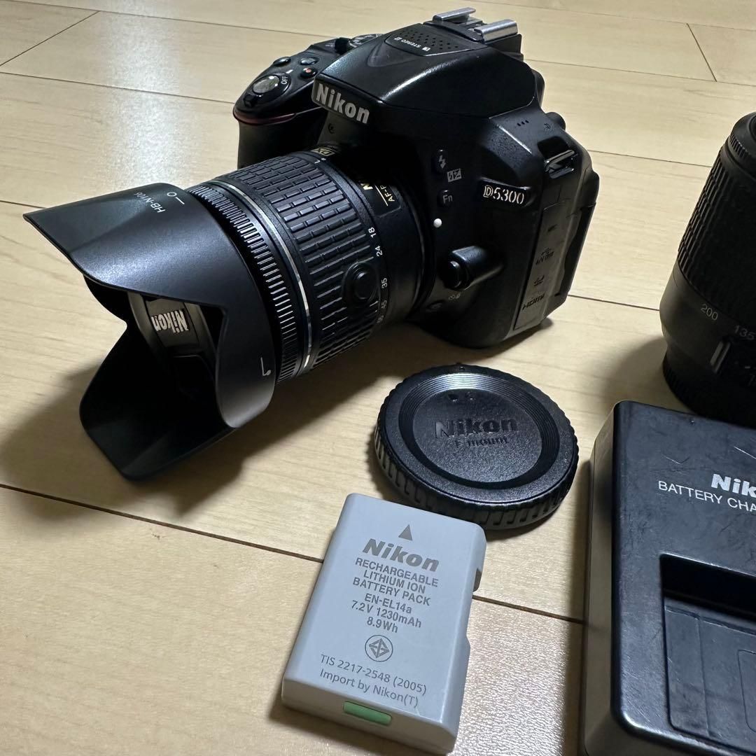 Nikon デジタル一眼レフカメラ レンズ3点セット d5300 ニコン Nikon D5300 300mm ダブルレンズセット カメラ レンズ