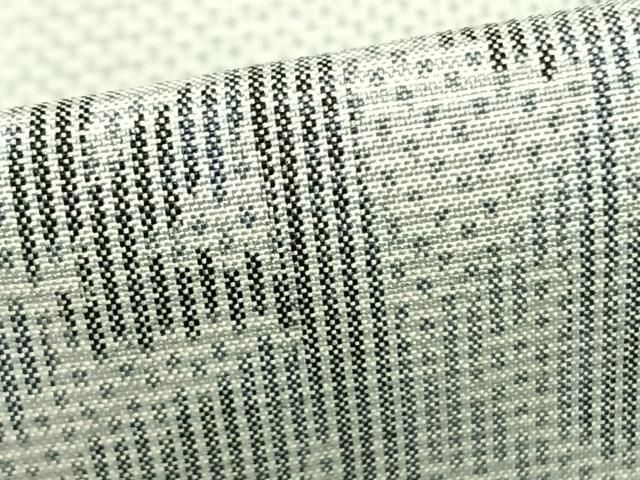 平和屋着物▽本場大島紬 白大島 単衣 笹竹文 正絹 逸品 AABC0459fy