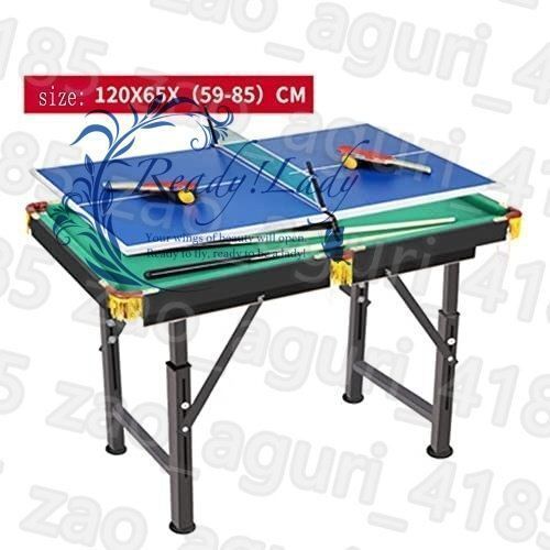 耐久性のある鋼管リフティング折りたたみビリヤードテーブル両用コンビネーションゲームテーブル 120cm