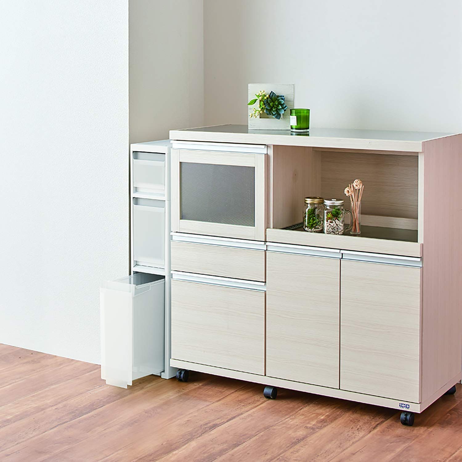 作成する 新着商品 ホワイト 幅17×奥行45×高さ85cm スリム3段 スキピタストッカー スキピタ S-111S ファビエ キッチン収納 天馬