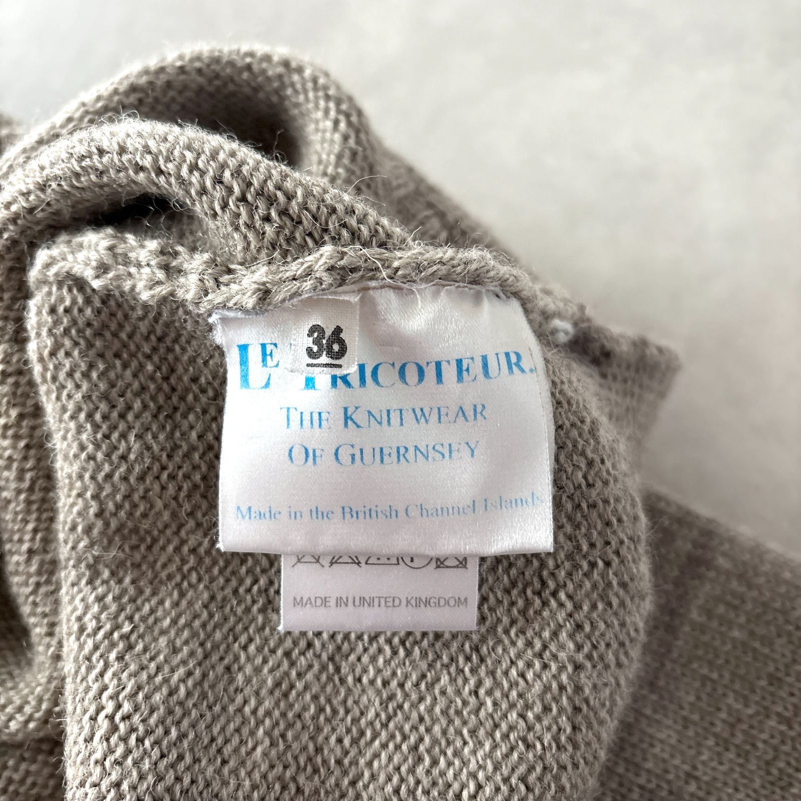 美品 / Le Tricoteur ル トリコチュール / TRADITIONAL WOOL GUERNSEY 