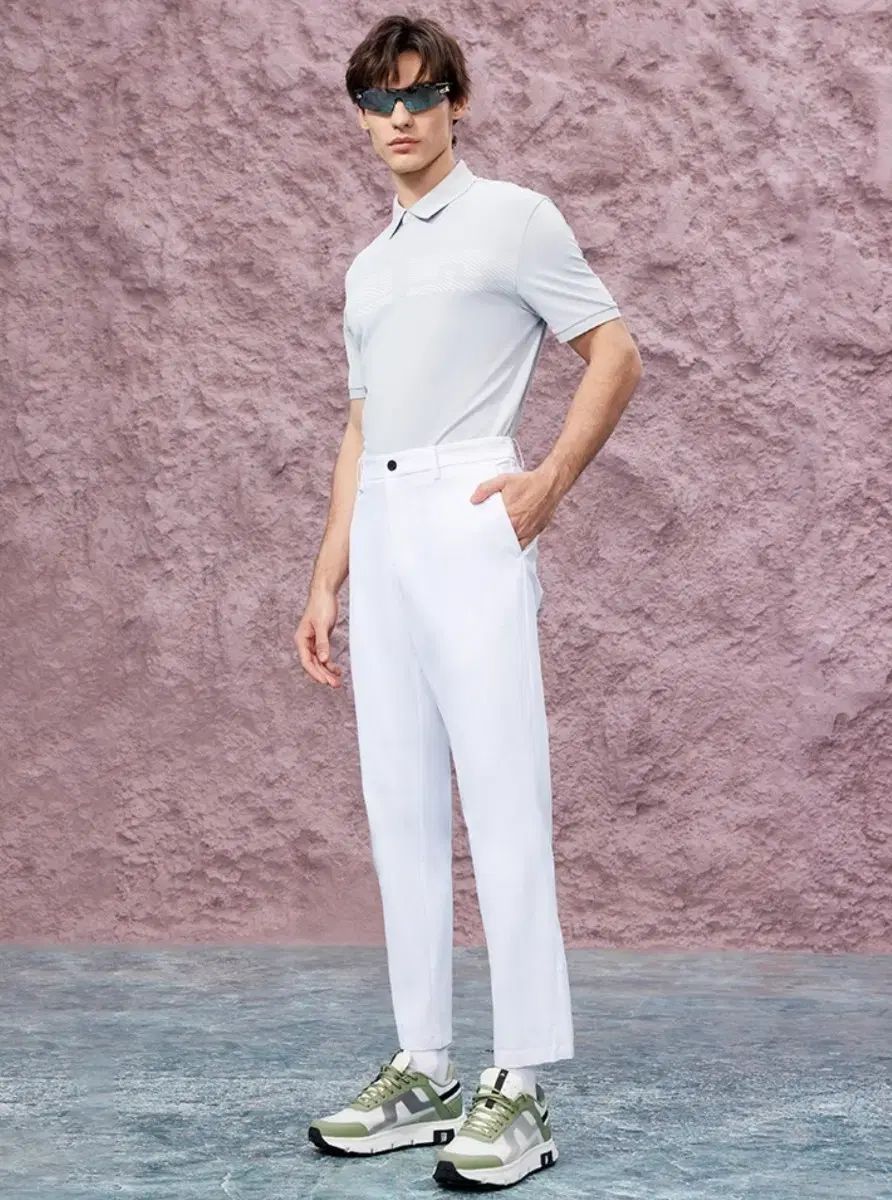 J.LINDBERG ゴルフワンピース 総柄 レッドネイビー S J. LINDEBERG