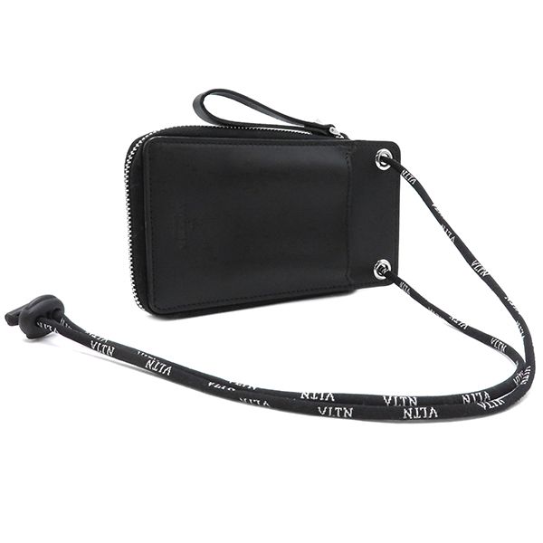 VALENTINO ブラック 二つ折り財布 ネックストラップ付き（楽天市場  