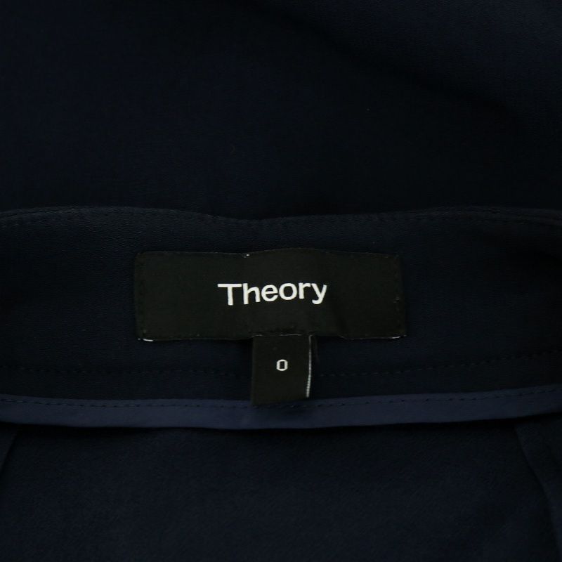 Theory セオリー POWDER CREPE COLLARLESS JKT セオリー Theory ジャケット POWDER CREPE ISITA J （ネイビー系