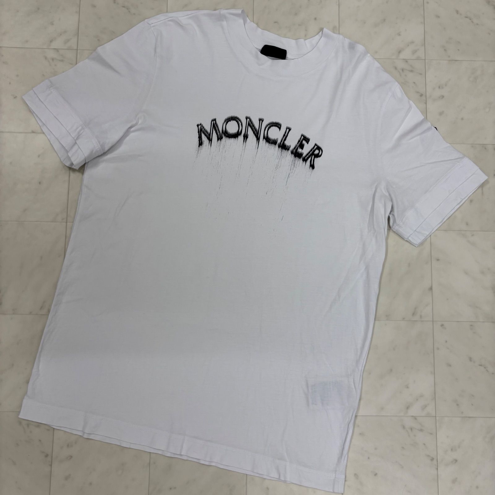 ◎MONCLER モンクレール Tシャツ トップス Sサイズ ホワイト ロゴ