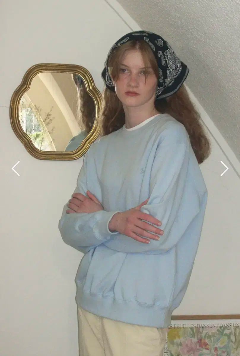  SINOON シヌーン スウェット スカイブルー トレーナー スウェット トップス