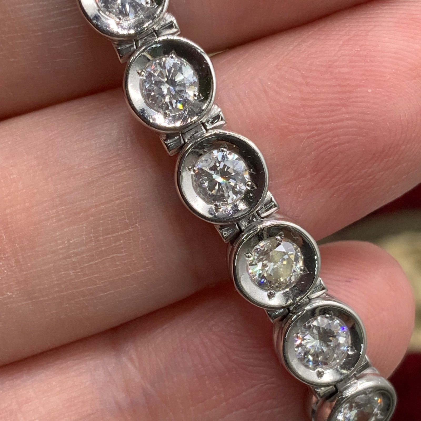 pt850 テニスブレスレット　ダイヤ　5ct 40g 約19cm pt850 テニスブレスレット ダイヤ 5ct 40g 約19cm - メルカリ