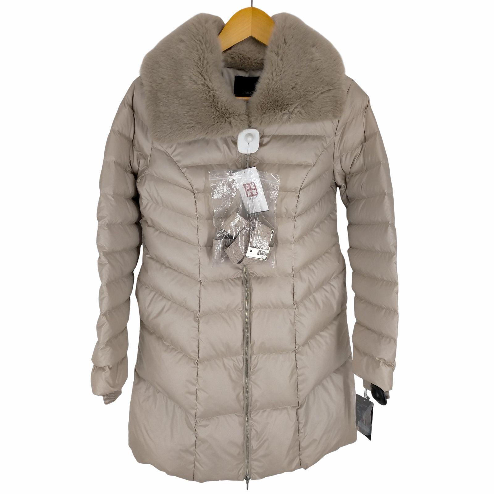 anuans アニュアンス　2wayファーカラーダウンコート　ベージュ アニュアンス anuans 2wayファーカラーダウンコート （BEIGE